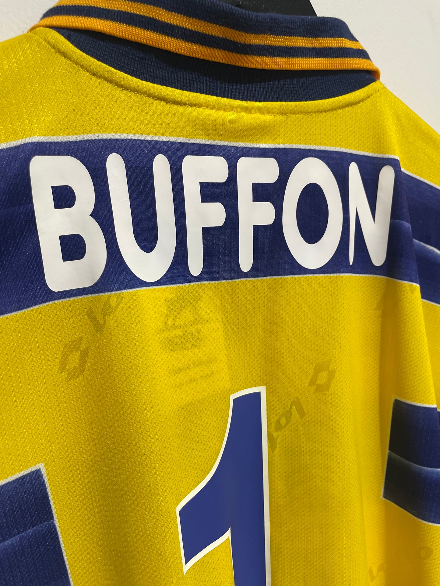 1998-1999 Parma AC Home Shirt - Buffon #1 - Lotto - Parmalat Sponsor (L)