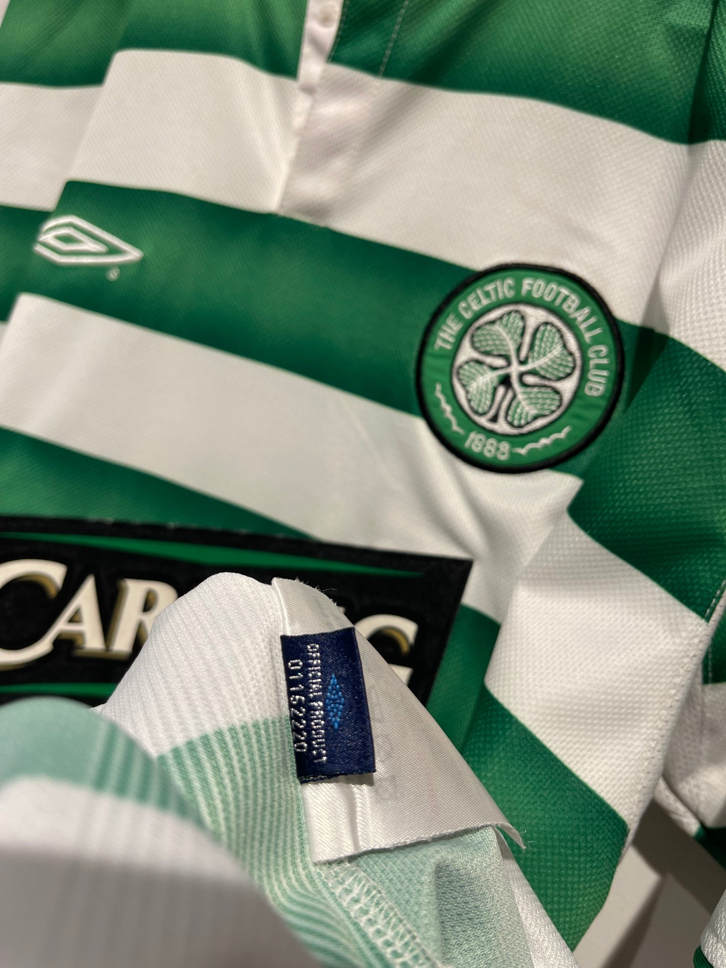 Celtic FC 2003-04 Home Kit. #7 H. Larsson. (M/L)