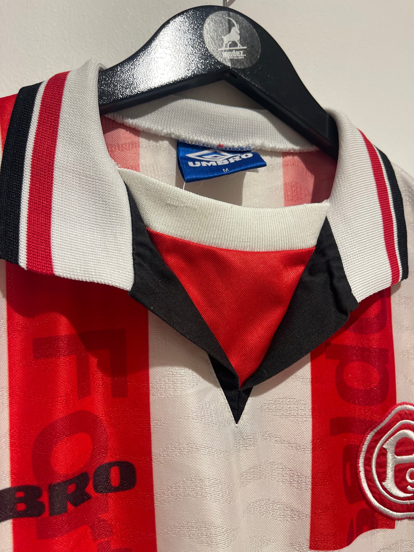 1995-1996 Fortuna Düsseldorf Home Shirt - Umbro - Diebels Sponsor (M)