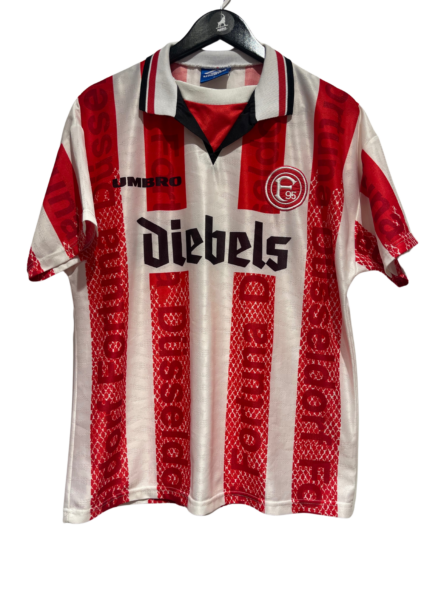 1995-1996 Fortuna Düsseldorf Home Shirt - Umbro - Diebels Sponsor (M)