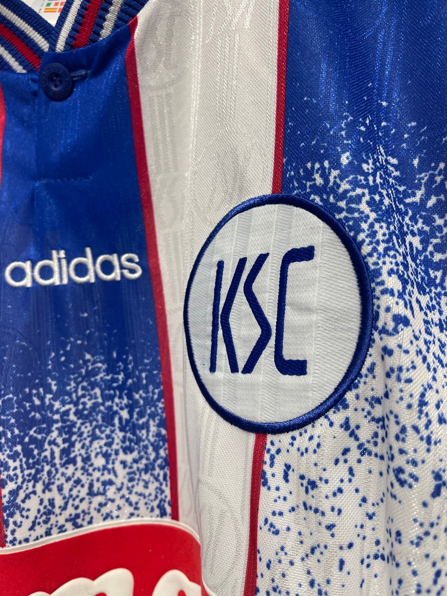 1995-1996 Karlsruher SC Home Shirt - Adidas - Ehrmann Sponsor (L)