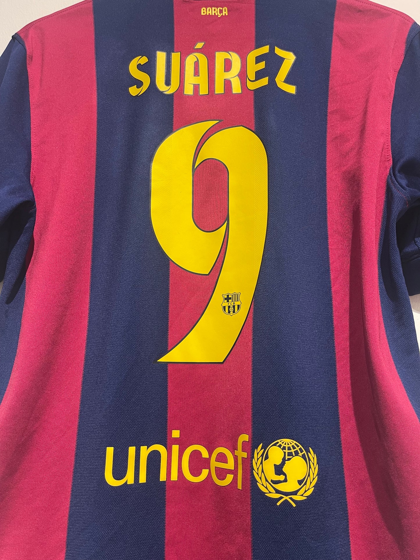 FC Barcelona 2014-15 Home Kit. #9 Suarez (M)