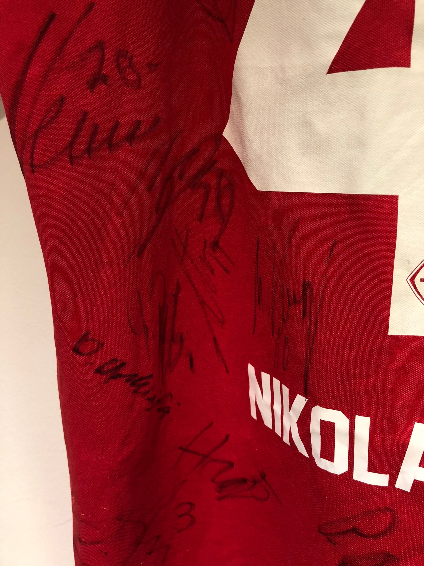 Würzburger Kickers 2017-18 Home Kit. Signed #4 Nikolau (L)