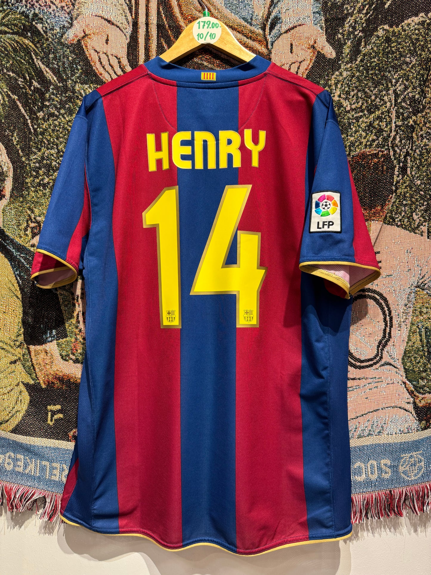 FC Barcelona 2007-08 Home Kit. (XL) #14 T. Henry.