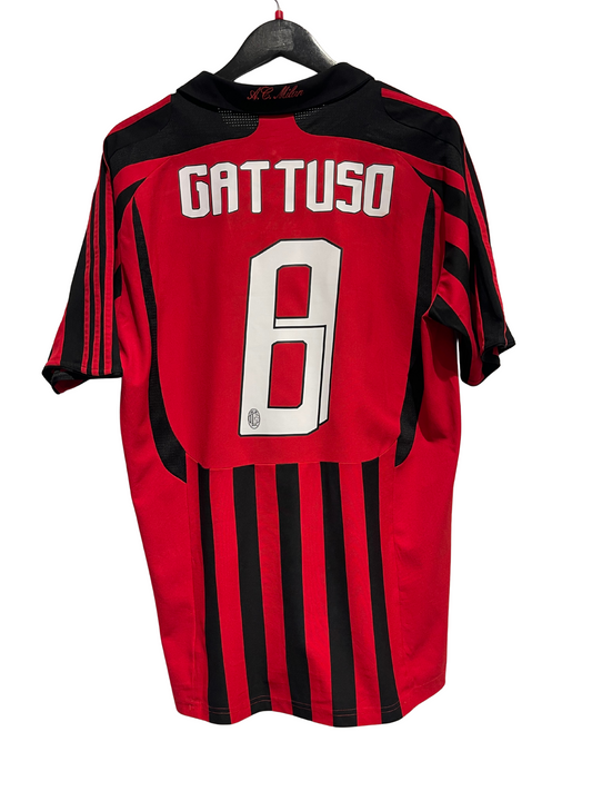 AC Milan 2007-08 Home Kit. #8 Gattuso (L).