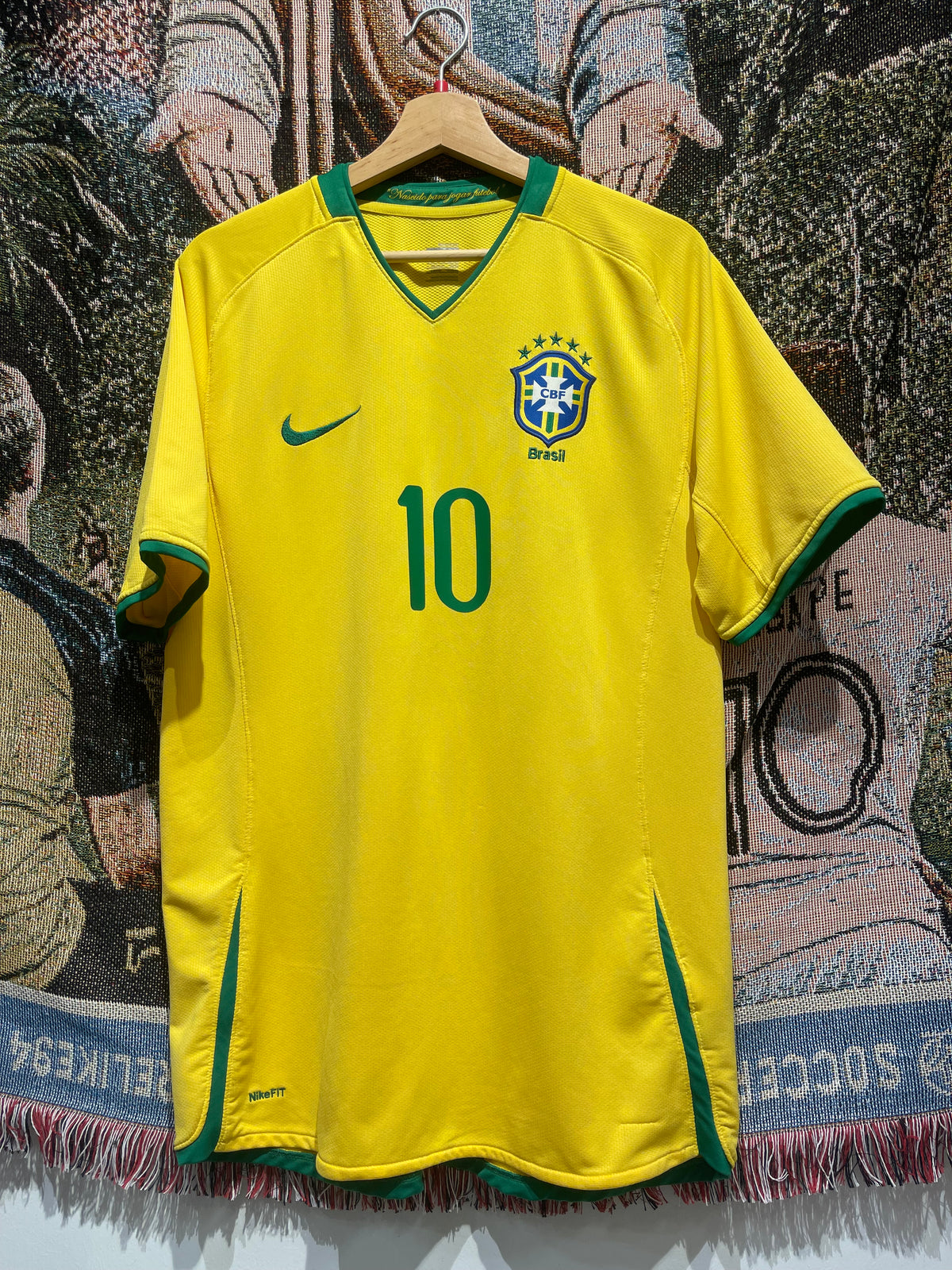 Brazil 2010 Home Kit. (L) #10 Kaká.