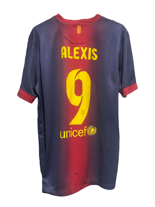 Barcelona 2012/2013 Home Kit. (#9 Alexis Sanchez). (L)