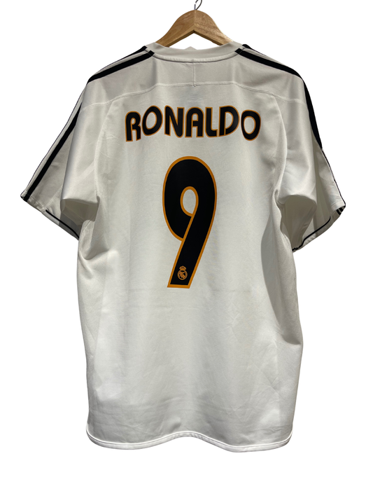 Real Madrid 2003-04 Home Kit. #9 Ronaldo. (M/L)