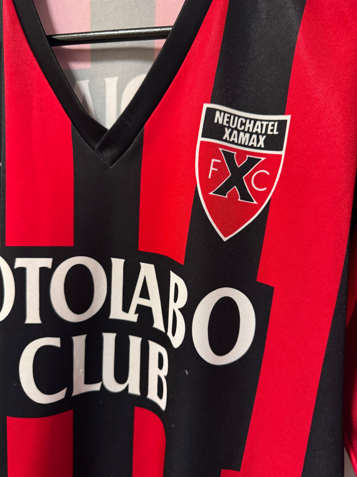 Neuchatel Xamax 1992-93 Home Kit. (XL). #10 Hassan