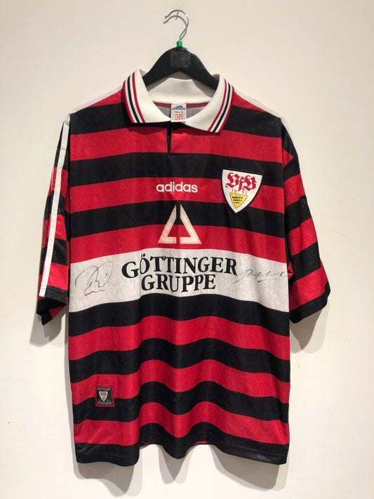VFB Stuttgart 1997-99 Away Kit Signed by Fredi Bobic. (XL)