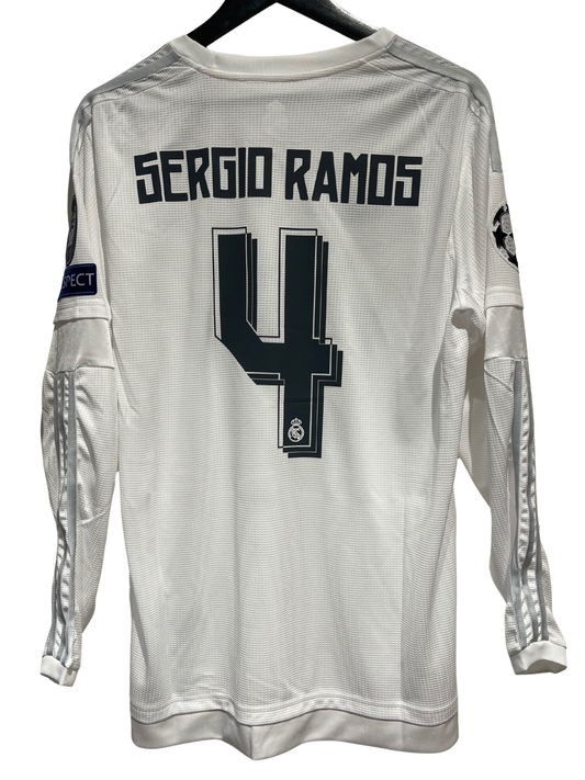 Real Madrid 2015-16 Home Kit. #4 Ramos. (L).