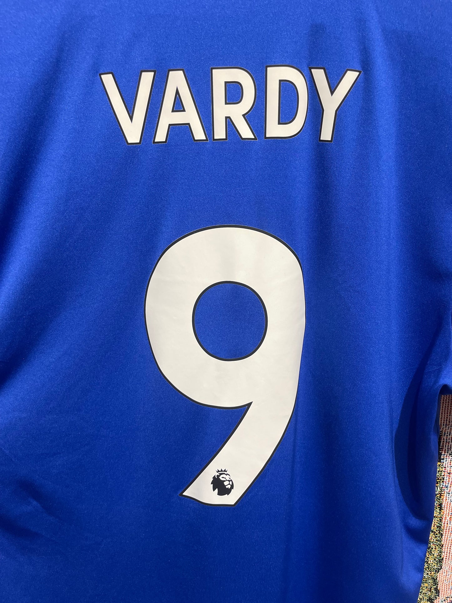 Leicester City 2018-19 Home Kit. #9 Vardy. (L)