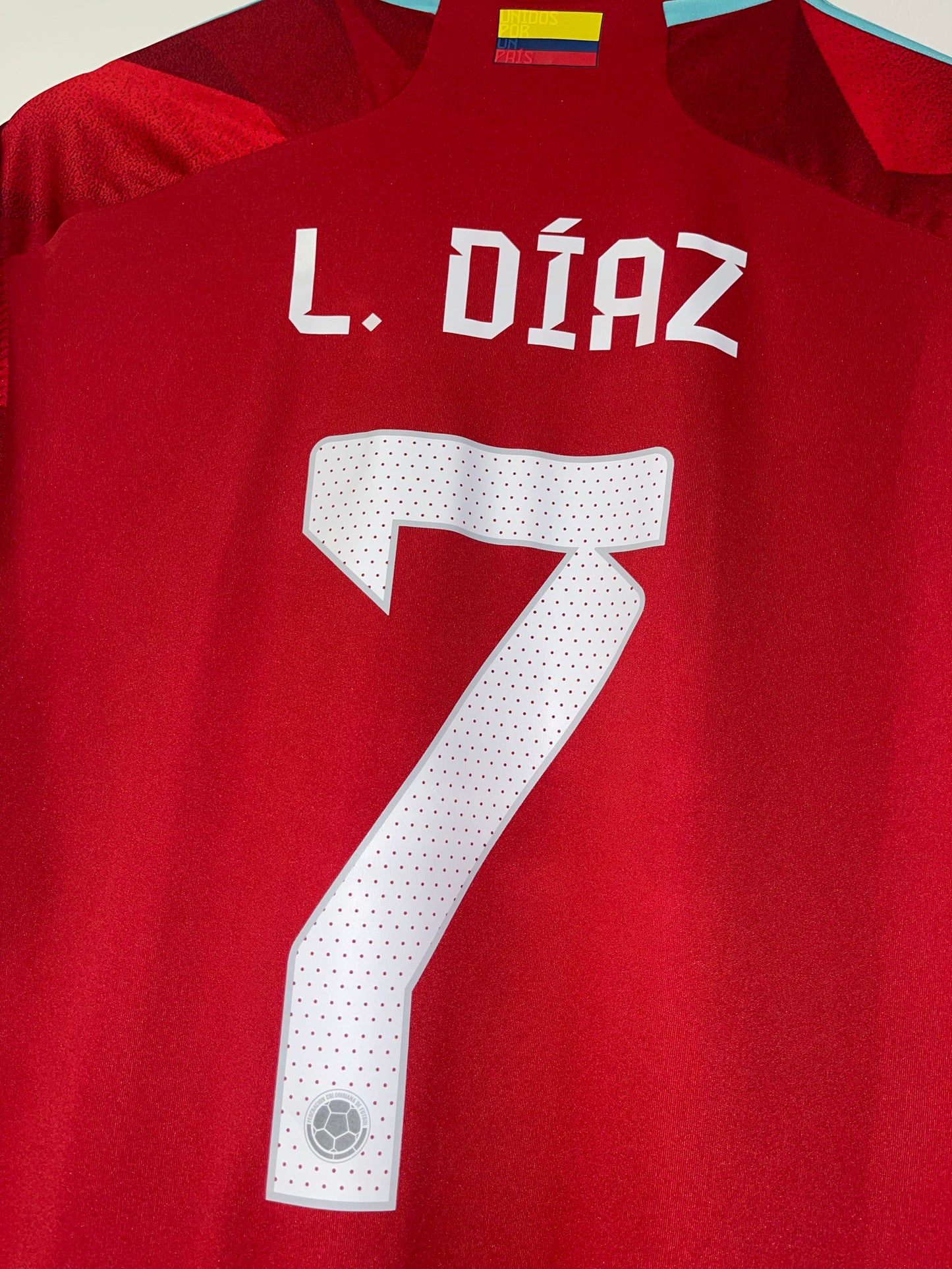 Colombia 2022-23 Away Kit. (L) #7 Diaz.