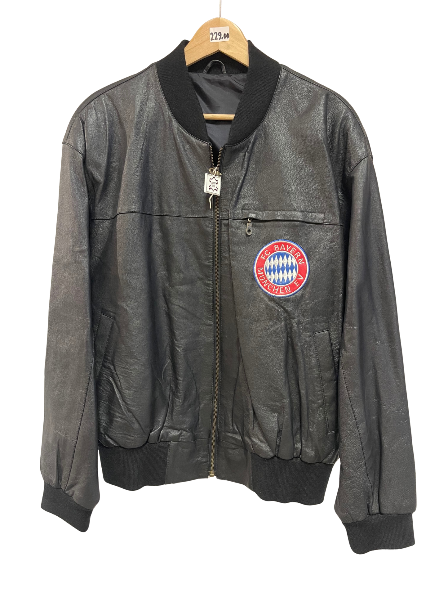 FC Bayern München 90s Leather Jacket. (L)