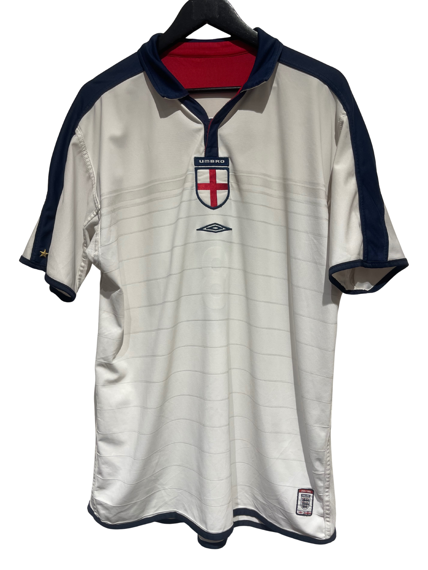 England 2004 Home Kit. #8 Scholes. (XL).