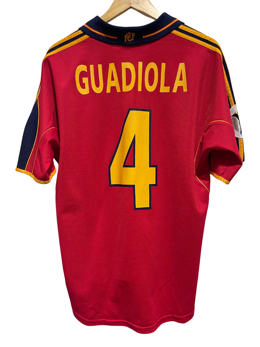 Spain 2000 Home Kit. #4 Guardiola. (M).