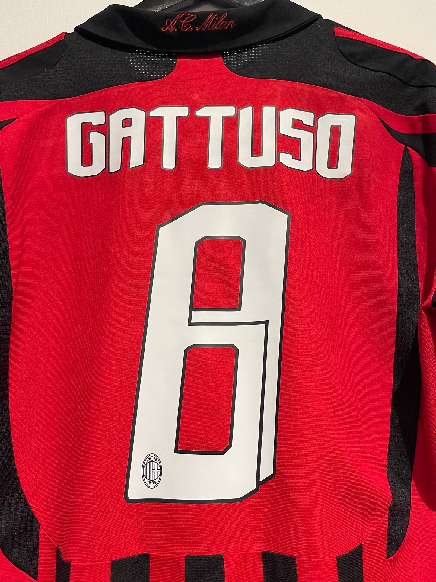 AC Milan 2007-08 Home Kit. #8 Gattuso (L).