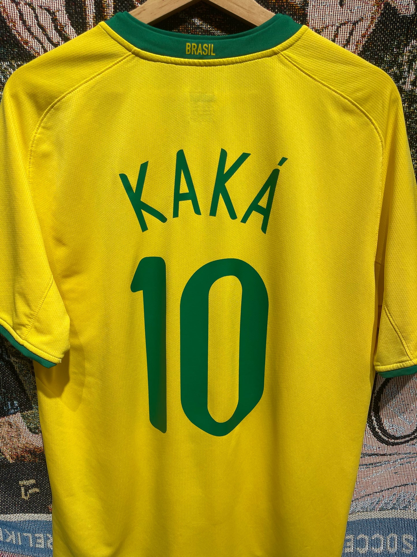 Brazil 2010 Home Kit. (L) #10 Kaká.
