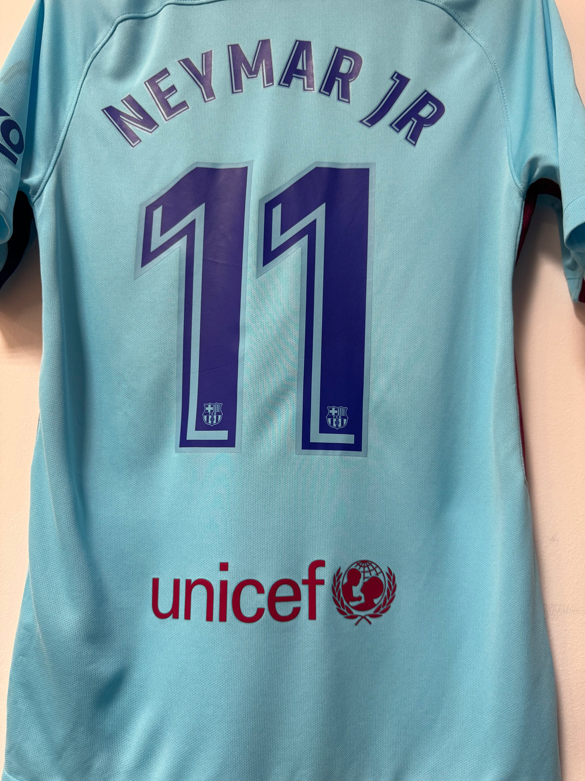 Barcelona 2017-18 Away Kit. #11 Ney Jr. (S)