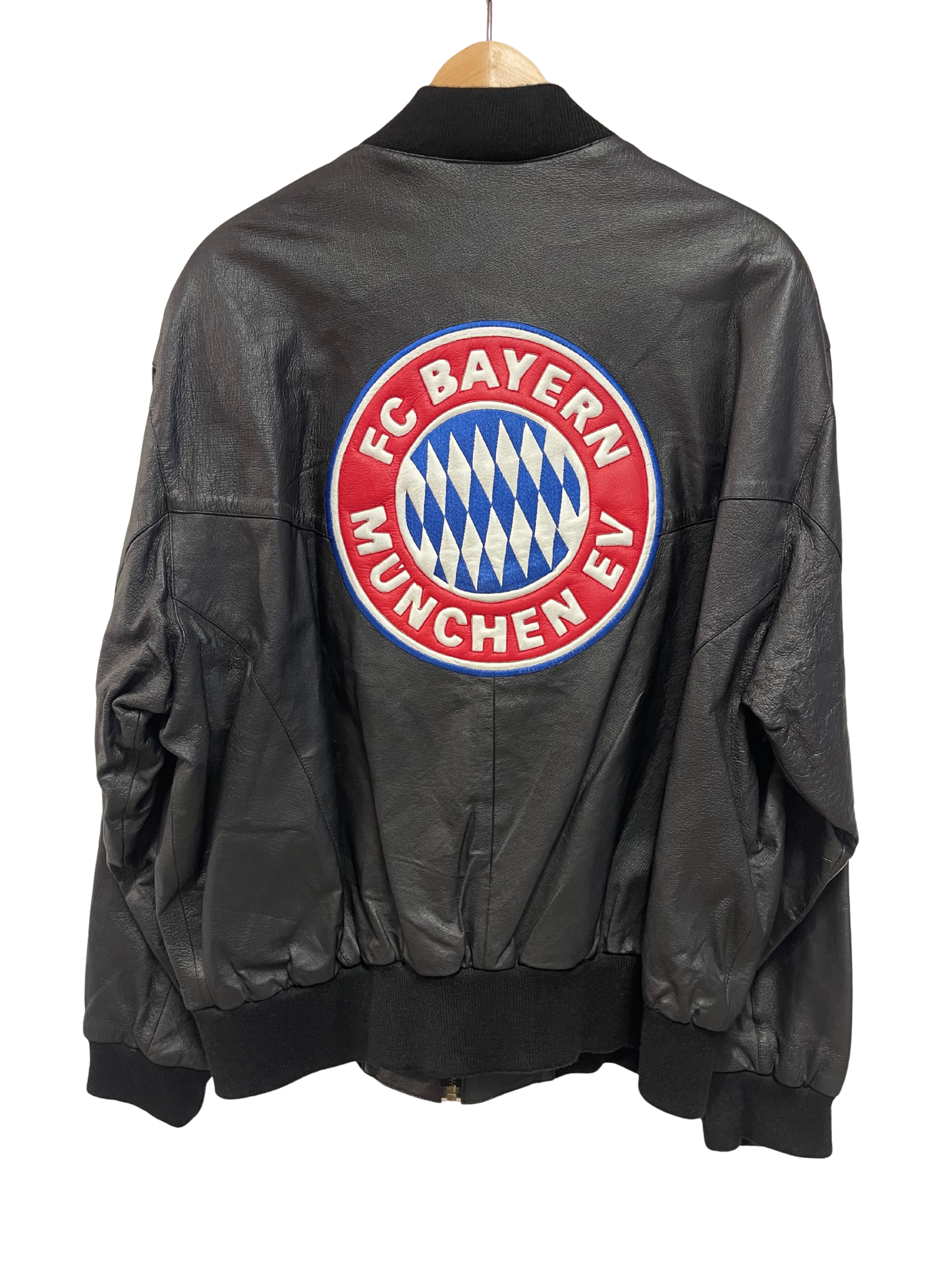 FC Bayern München 90s Leather Jacket. (L)