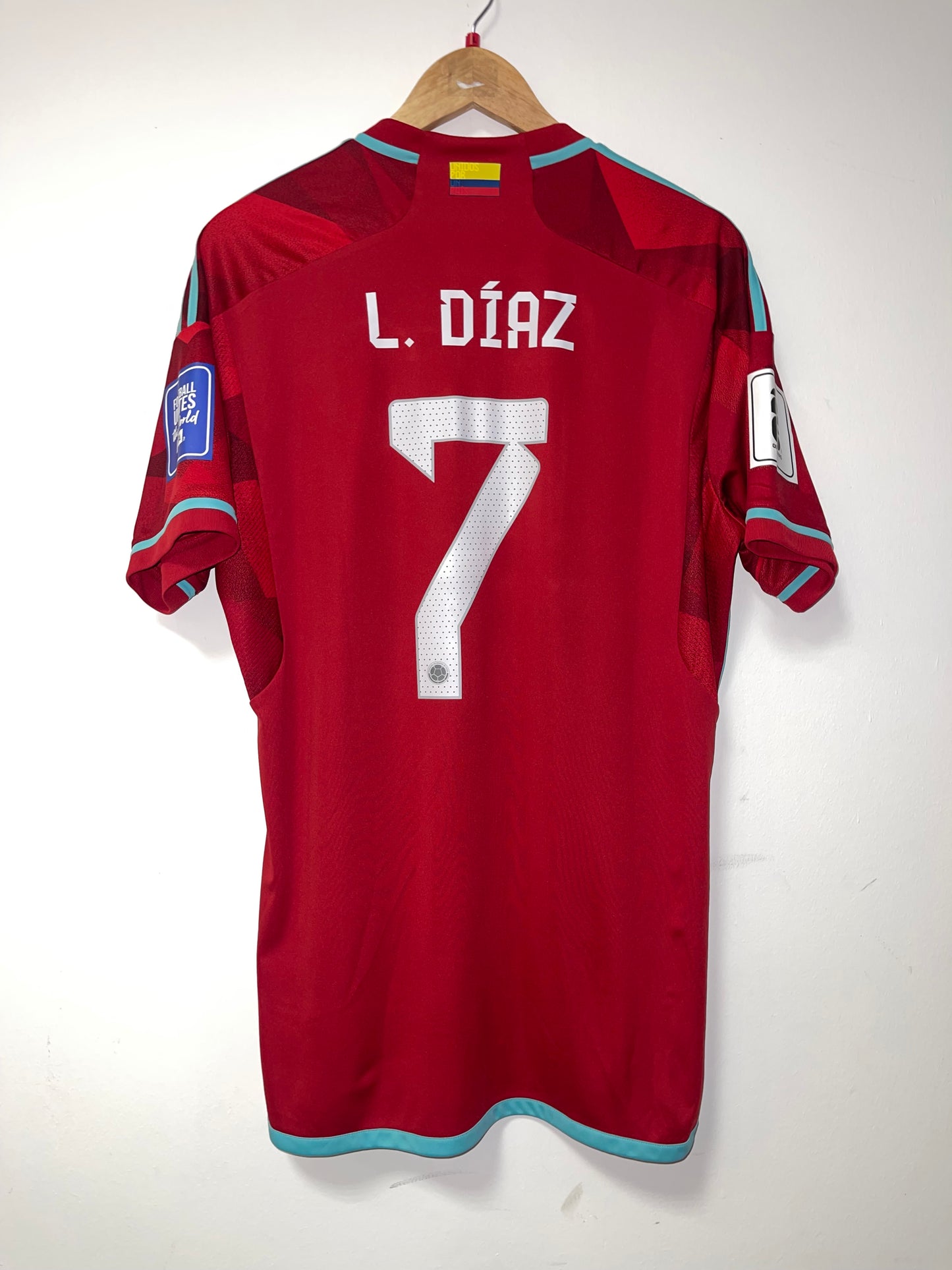 Colombia 2022-23 Away Kit. (L) #7 Diaz.