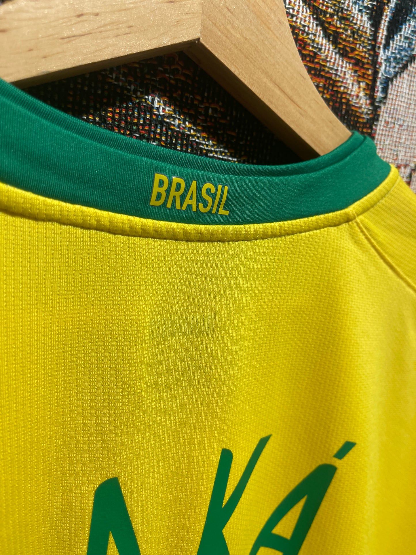 Brazil 2010 Home Kit. (L) #10 Kaká.