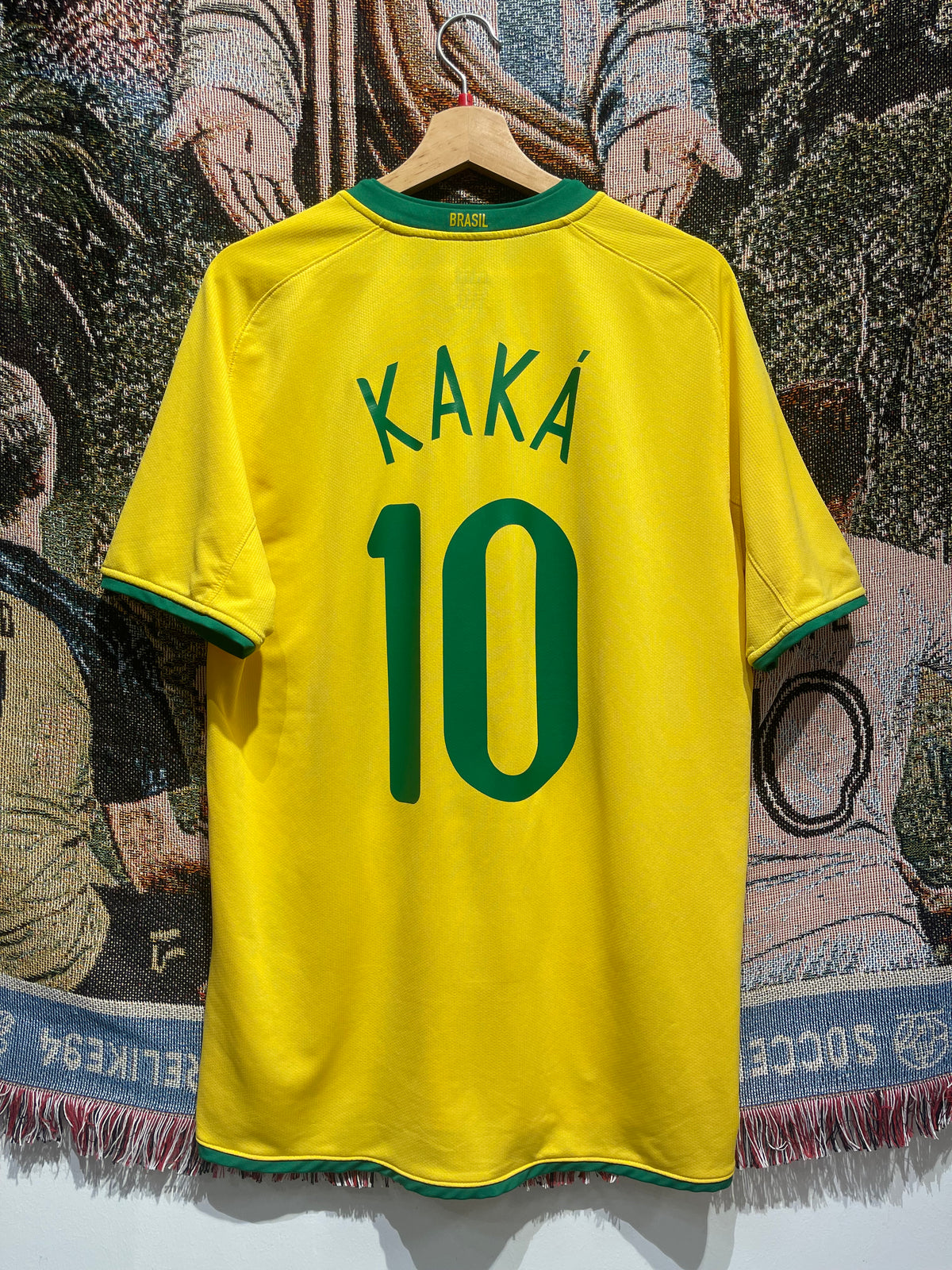 Brazil 2010 Home Kit. (L) #10 Kaká.